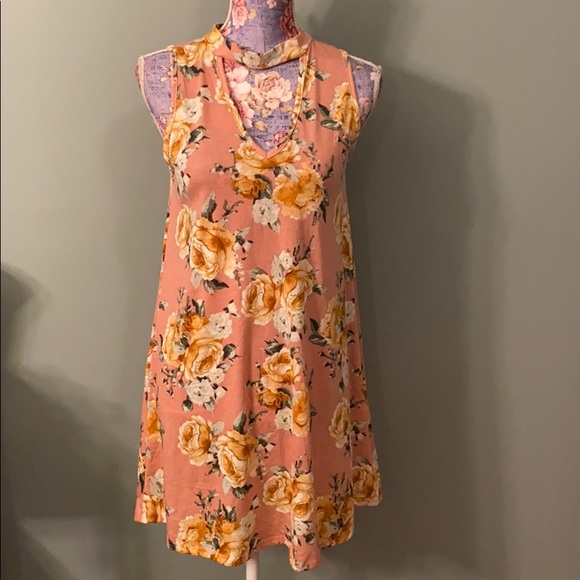 Nwt Francescas Alya XS S pink floral swing dress - Picture 3 of 6